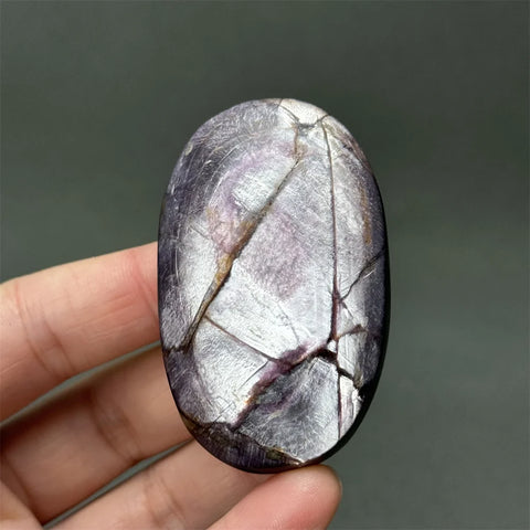 Purple Lepidolite Palm Stone-ToShay.org