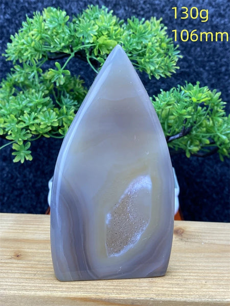 Blue Agate Geode Flame-ToShay.org