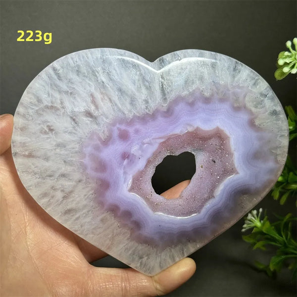 Pink Agate Geode Heart-ToShay.org