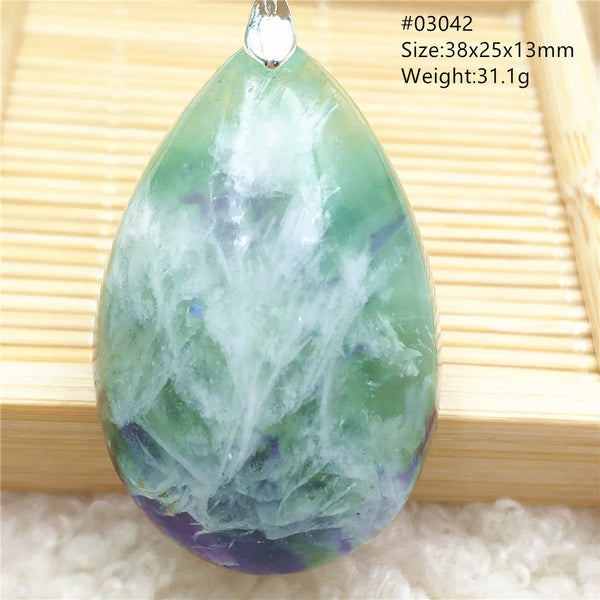 Green Blue Fluorite Pendant-ToShay.org