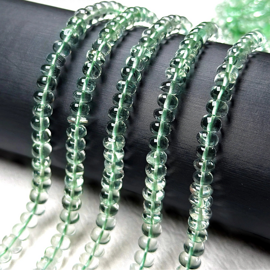 Green Quartz Rondelle Beads-ToShay.org