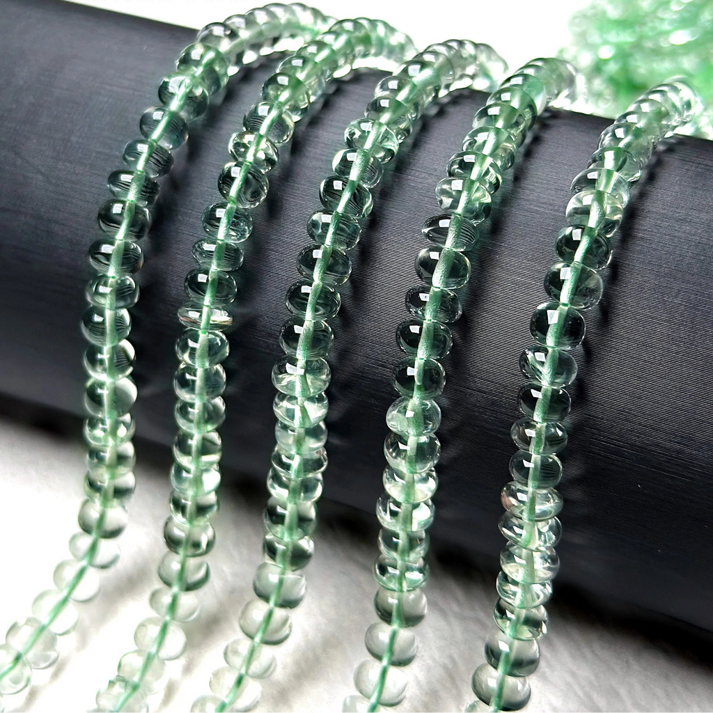 Green Quartz Rondelle Beads-ToShay.org
