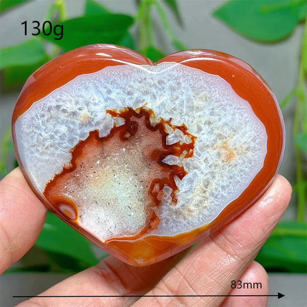 Orange Carnelian Druzy Heart-ToShay.org