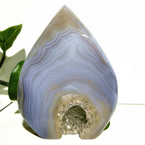 Grey Agate Crystal Point-ToShay.org