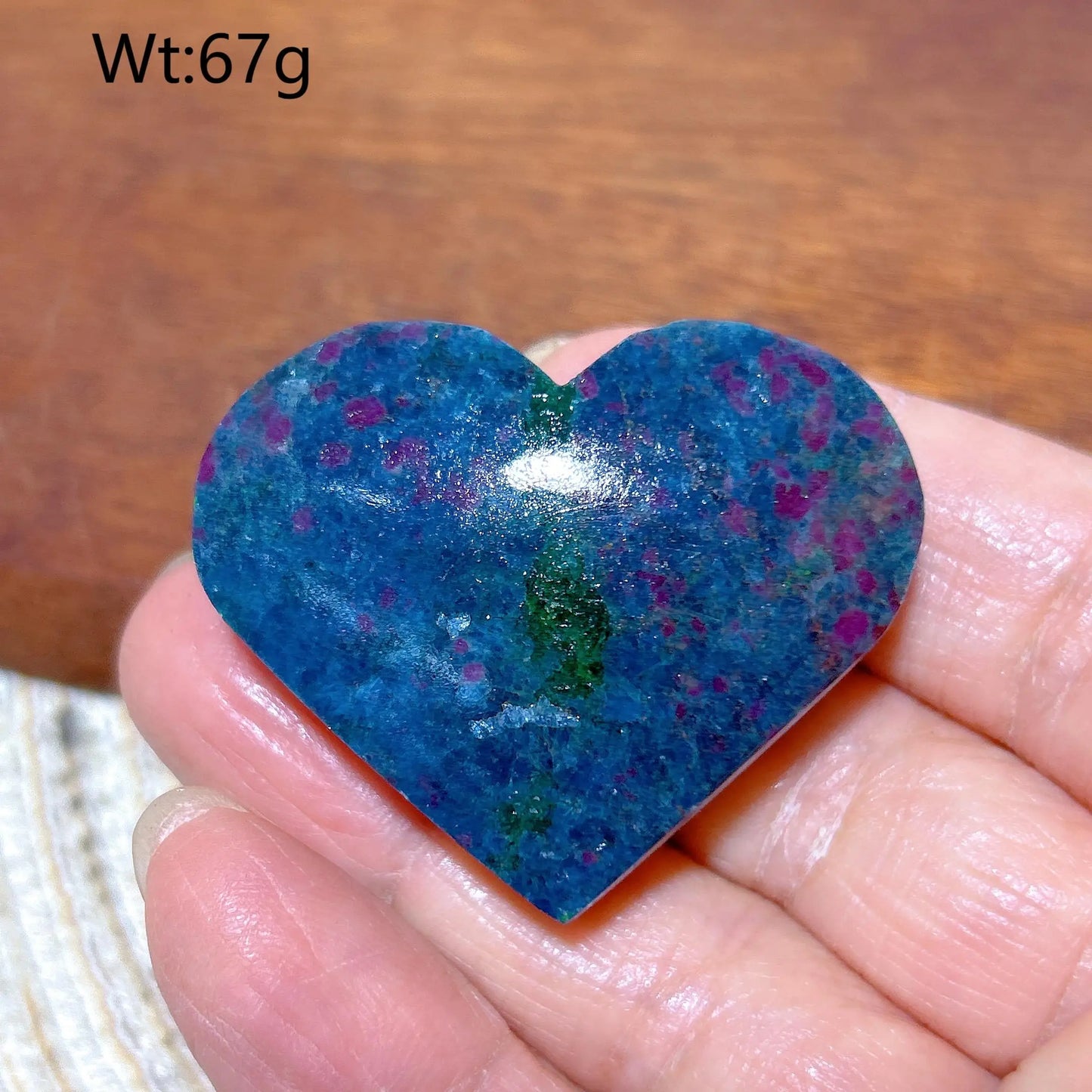 Blue Ruby Kyanite Heart-ToShay.org
