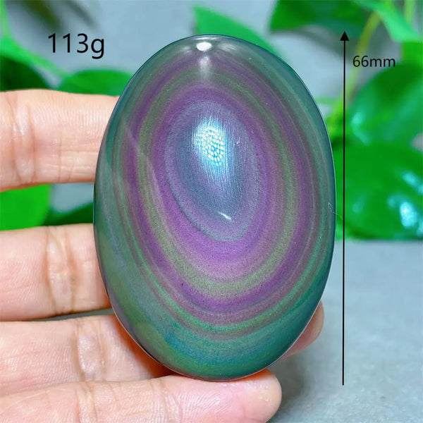 Rainbow Obsidian Palm Stone-ToShay.org