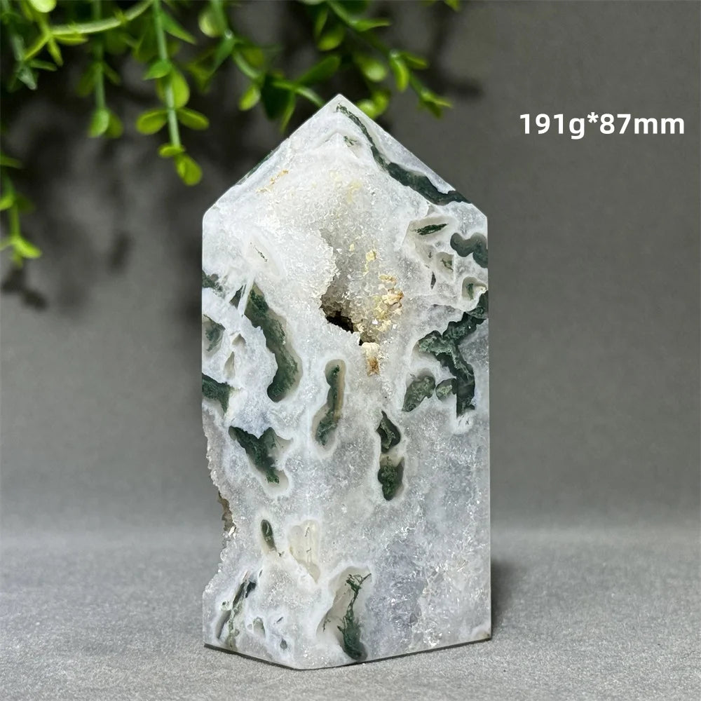 Green Aquatic Agate Tower-ToShay.org