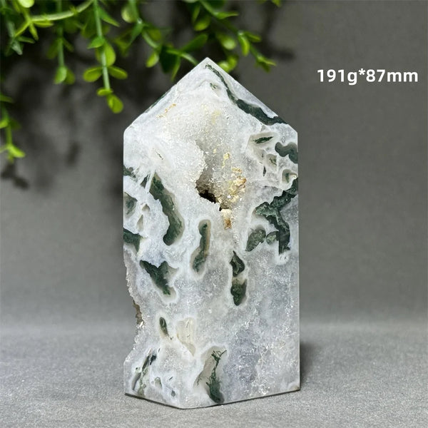 Green Aquatic Agate Tower-ToShay.org