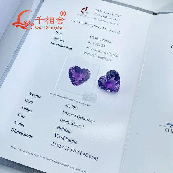 Purple Amethyst Heart-ToShay.org