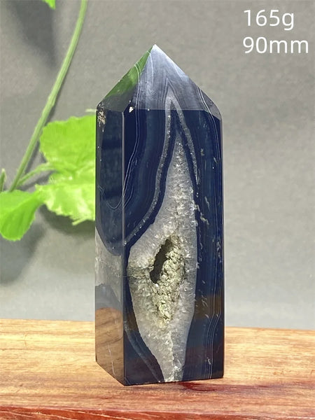 Black Striped Agate Tower-ToShay.org