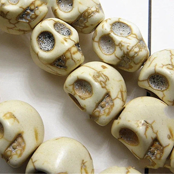 White Yak Bone Skull Mala-ToShay.org