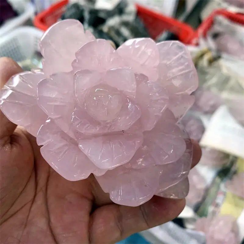 Pink Rose Quartz Flower-ToShay.org