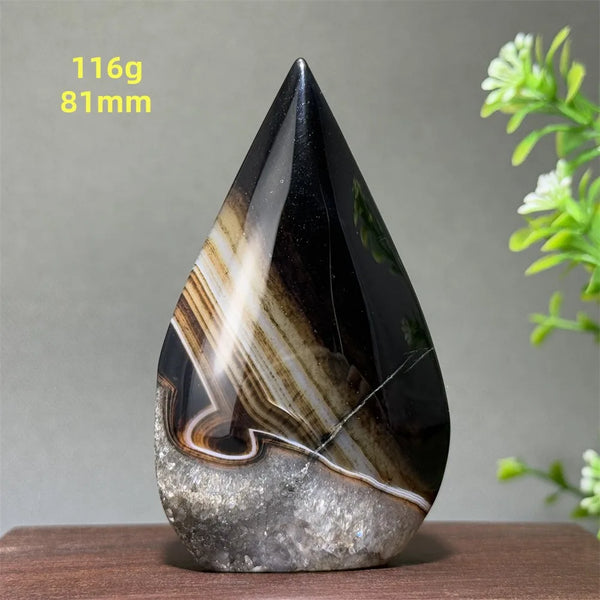 Black Striped Agate Torch-ToShay.org