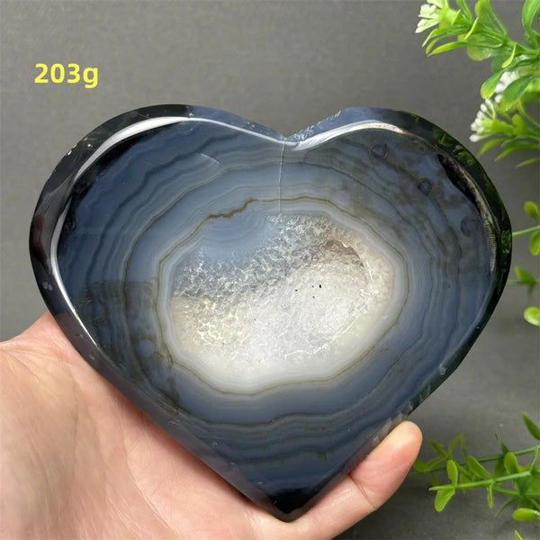 Grey Agate Geode Heart-ToShay.org
