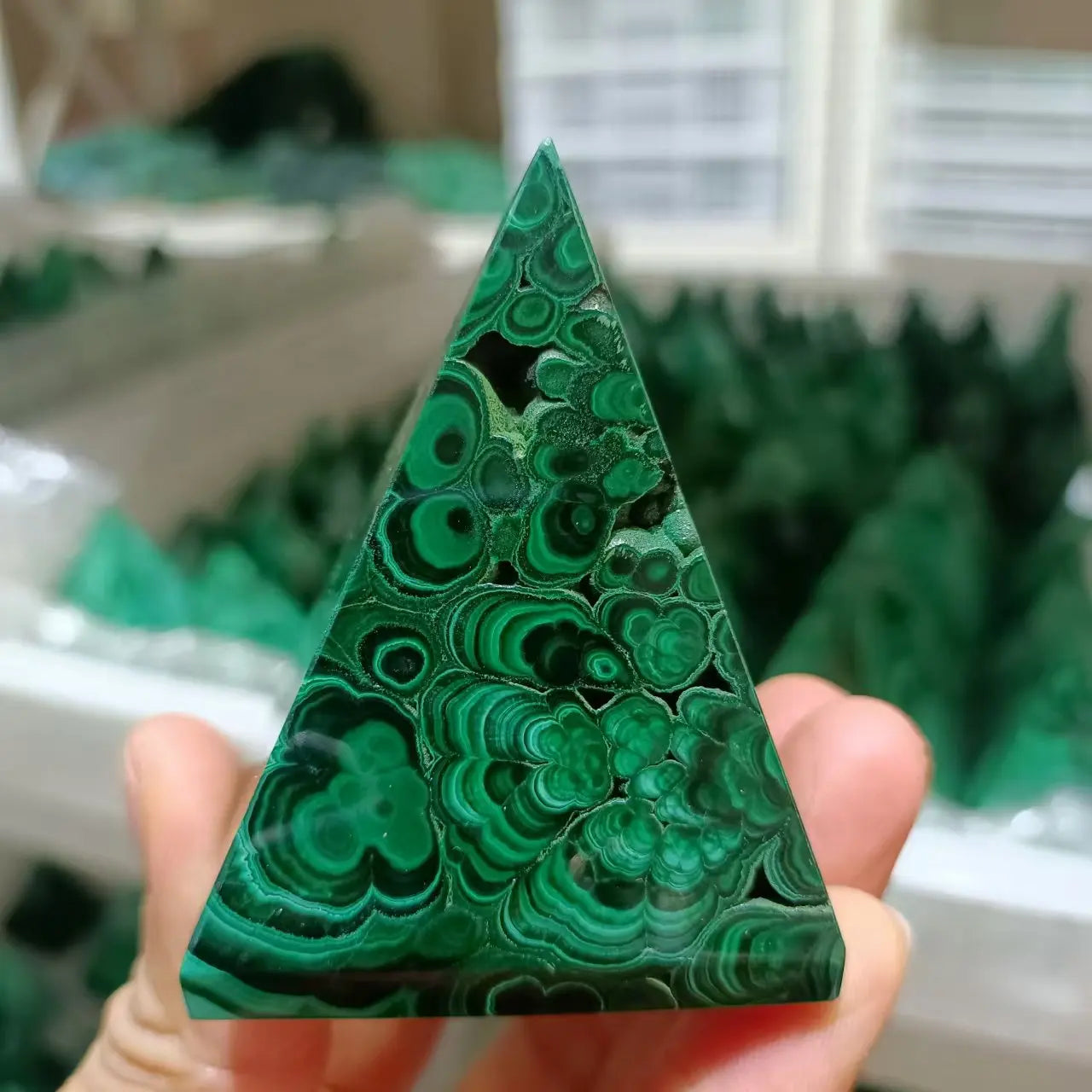 Green Malachite Pyramid-ToShay.org
