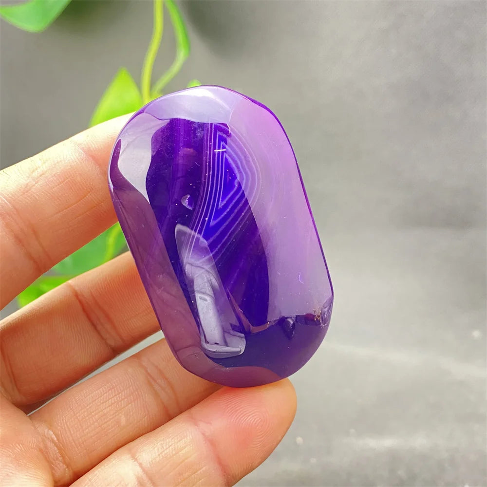 Purple Agate Palm Stones-ToShay.org