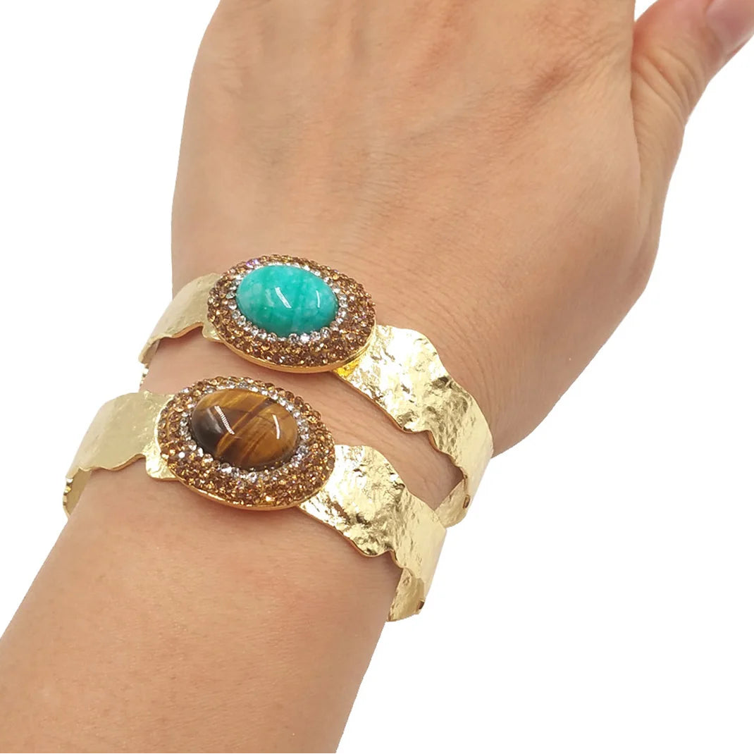 Mixed Crystal Cuff Bracelets-ToShay.org