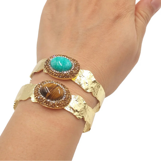 Mixed Crystal Cuff Bracelets-ToShay.org