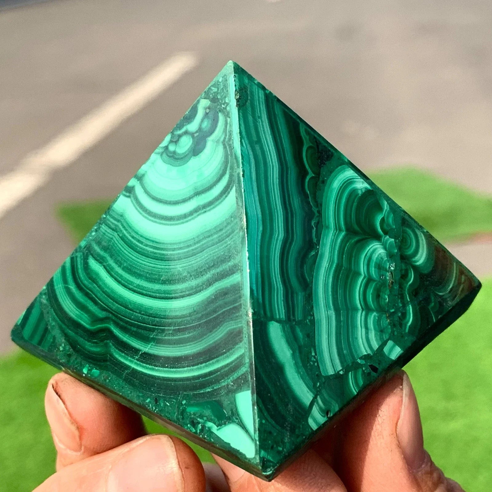 Green Malachite Pyramid-ToShay.org