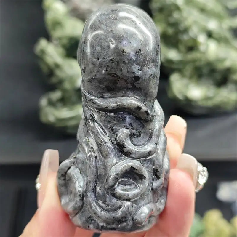 Grey Yooperlite Octopus Skull-ToShay.org