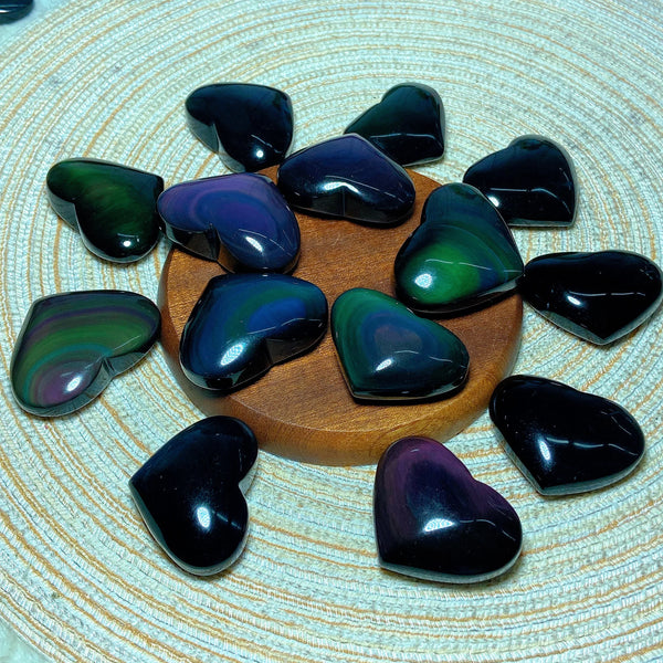 Rainbow Obsidian Heart-ToShay.org