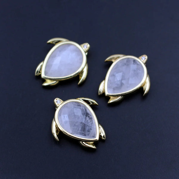 Mixed Crystal Turtle Charms-ToShay.org