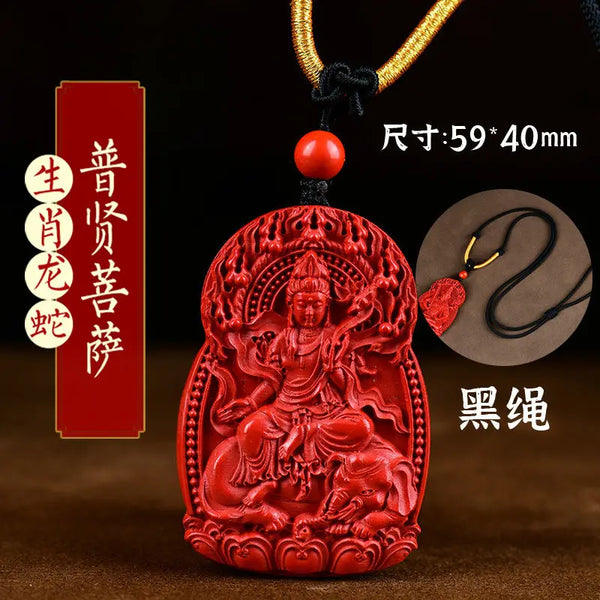 Red Cinnabar Buddha Pendant-ToShay.org