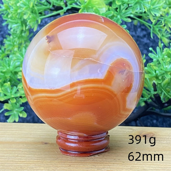 Red Striped Agate Ball-ToShay.org