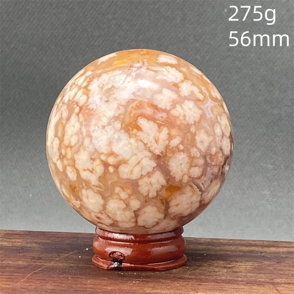 Red Cherry Blossom Agate Ball-ToShay.org