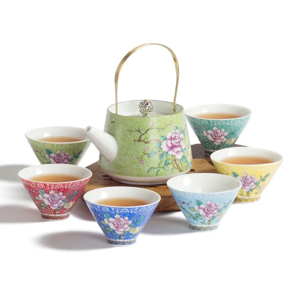 Enamel Porcelain Tea Sets-ToShay.org