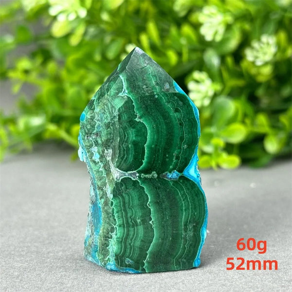 Blue Chrysocolla Malachite Point-ToShay.org