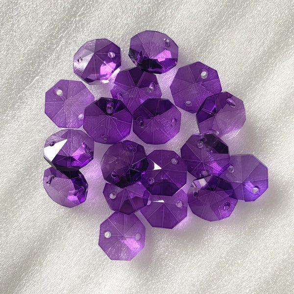 Purple Crystal Octagon Beads-ToShay.org
