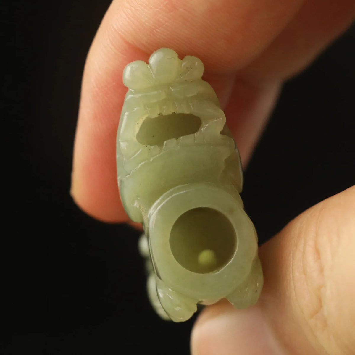 Green Jade Dragon Pipe-ToShay.org