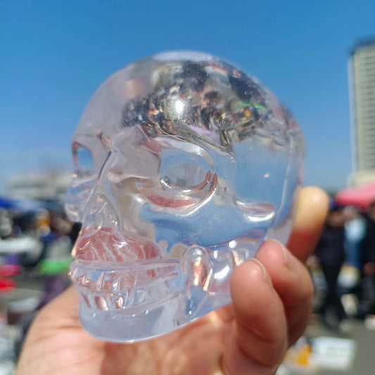 White Melted Quartz Skull-ToShay.org