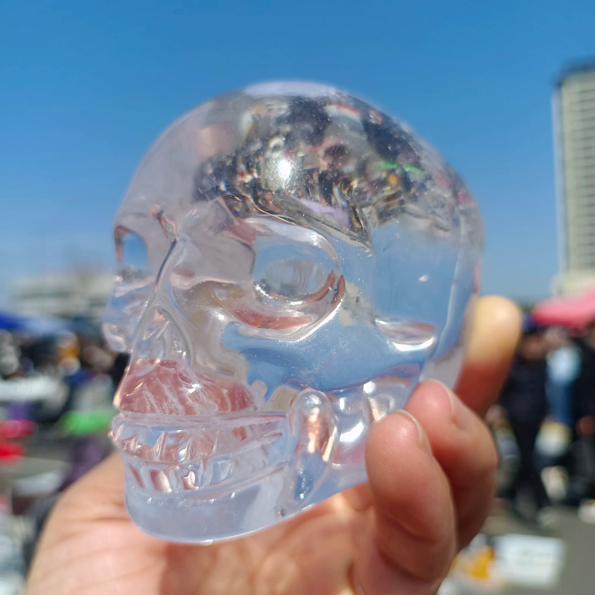 White Melted Quartz Skull-ToShay.org