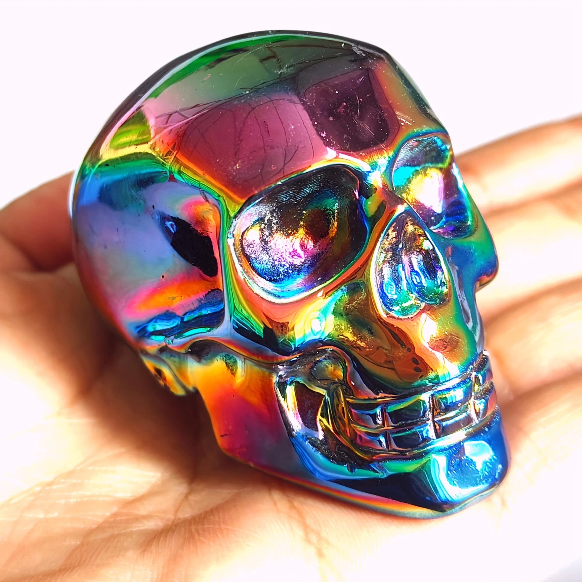 Rainbow Aura Obsidian Skull-ToShay.org
