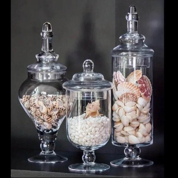 Clear Glass Candy Jar-ToShay.org