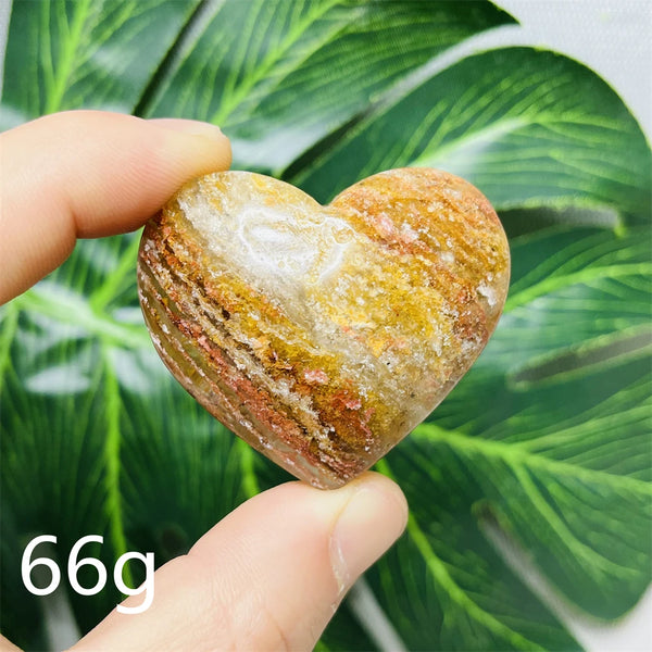 Yellow Garden Ghost Quartz Heart-ToShay.org