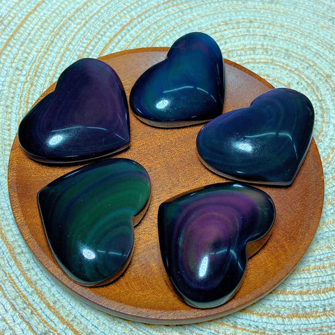 Rainbow Obsidian Heart-ToShay.org