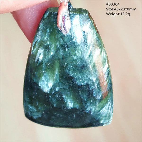 Green Seraphinite Pendant-ToShay.org