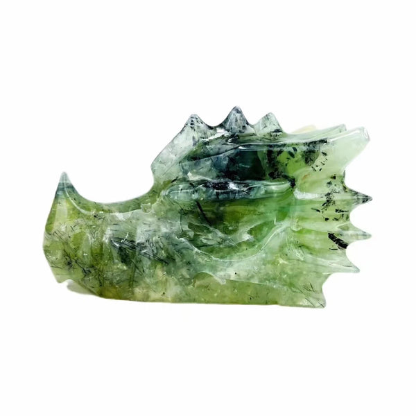 Green Prehnite Dragon Skull-ToShay.org