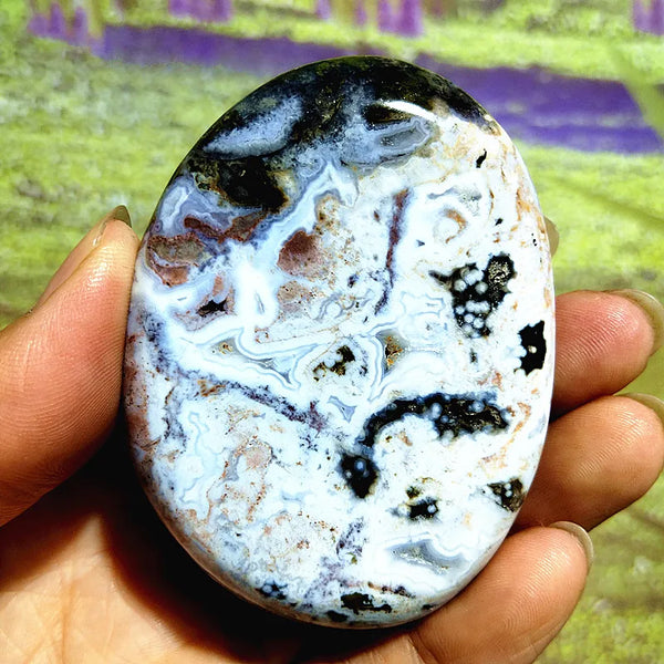 Ocean Jasper Palm Stone-ToShay.org