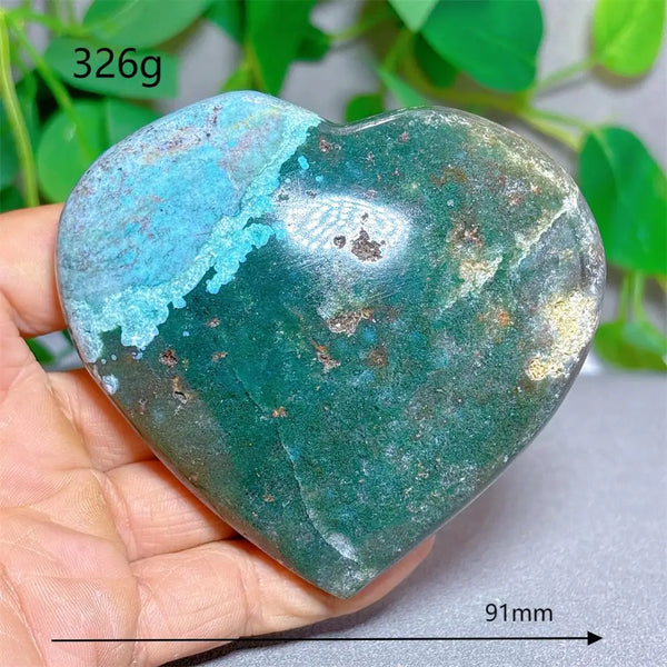 Green Ocean Jasper Heart-ToShay.org