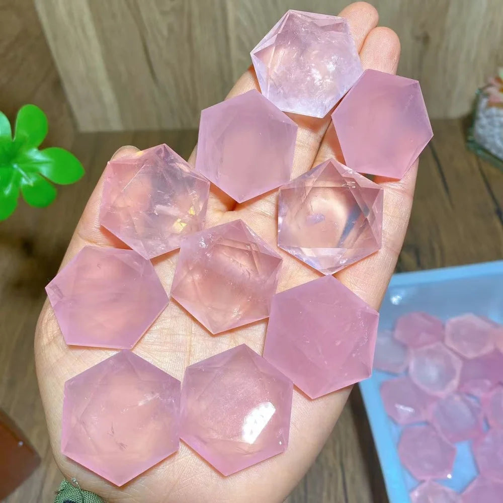 Pink Rose Quartz Hexagram-ToShay.org