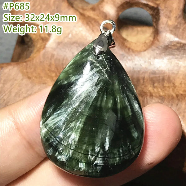 Green Seraphinite Pendant-ToShay.org
