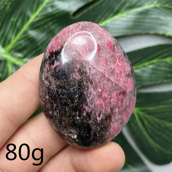 Pink Rhodonite Palmstone-ToShay.org