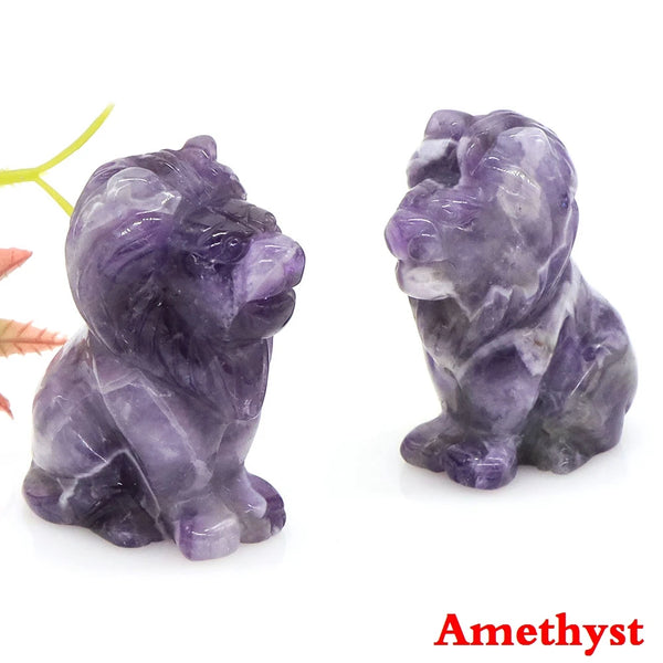 Mixed Crystal Lion Statue-ToShay.org