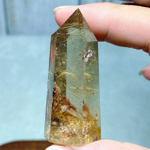 Gold Rutilated Crystal Point-ToShay.org