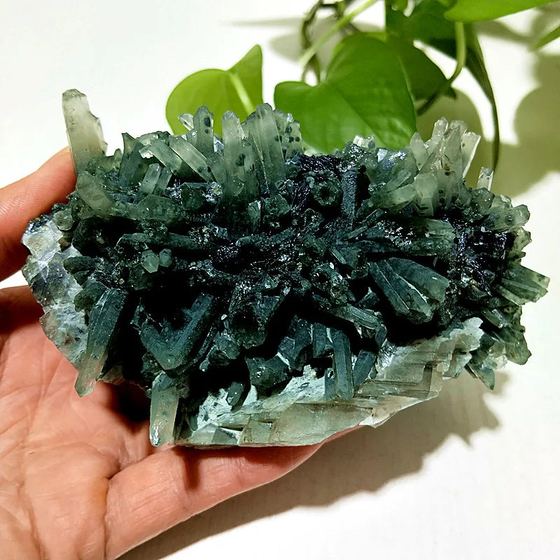 Green Epidote Crystal Cluster-ToShay.org