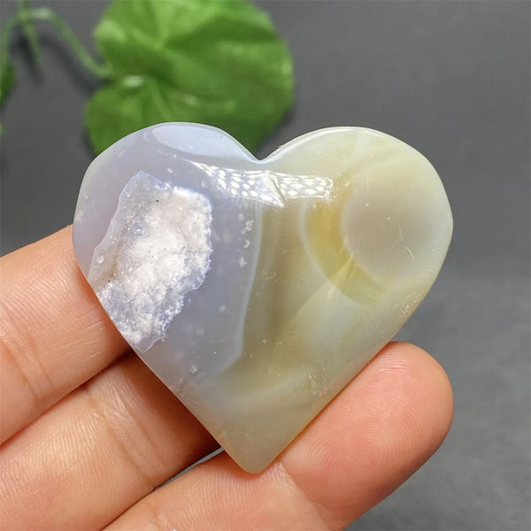 Blue Striped Agate Heart-ToShay.org